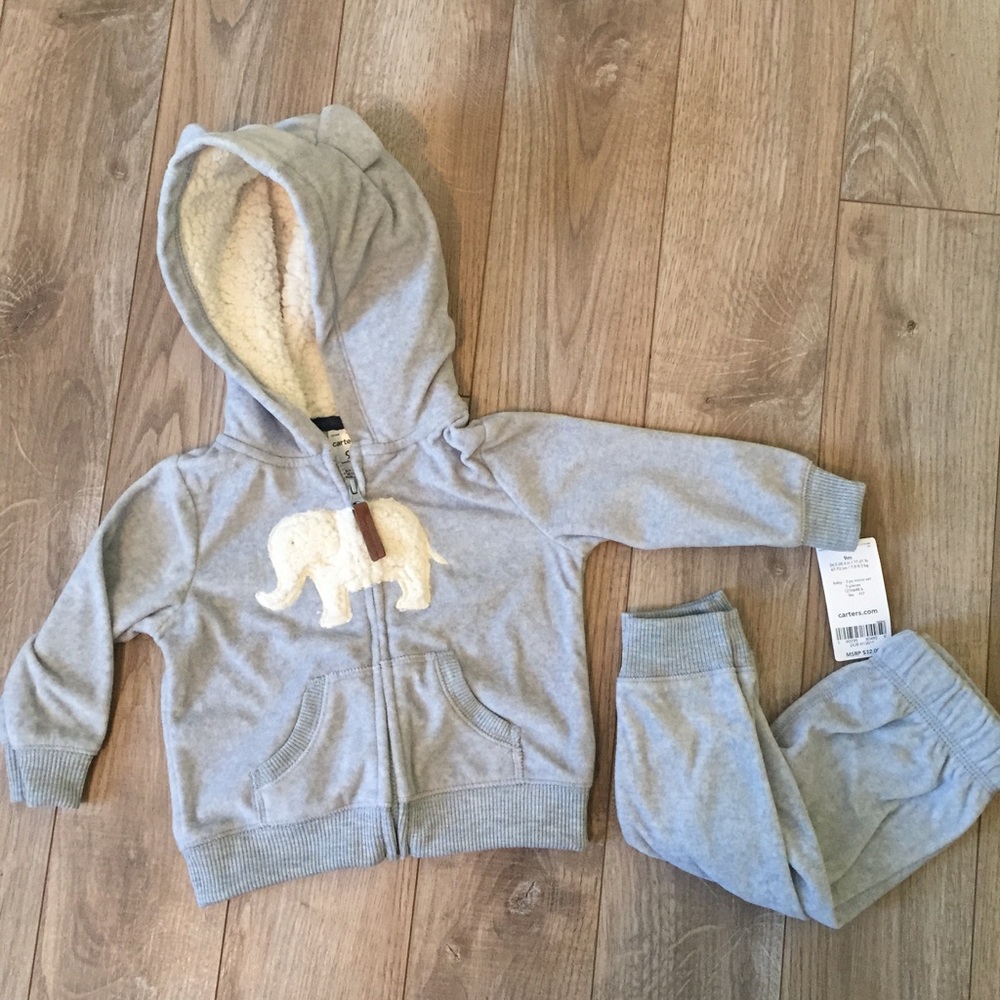 Carters Pale Blue Sweatshirt/Sweatpants set
